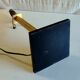 Table lamp base in leather and brass - 50s design
