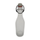 Bottle with mechanical closure in white glass and porcelain stopper.