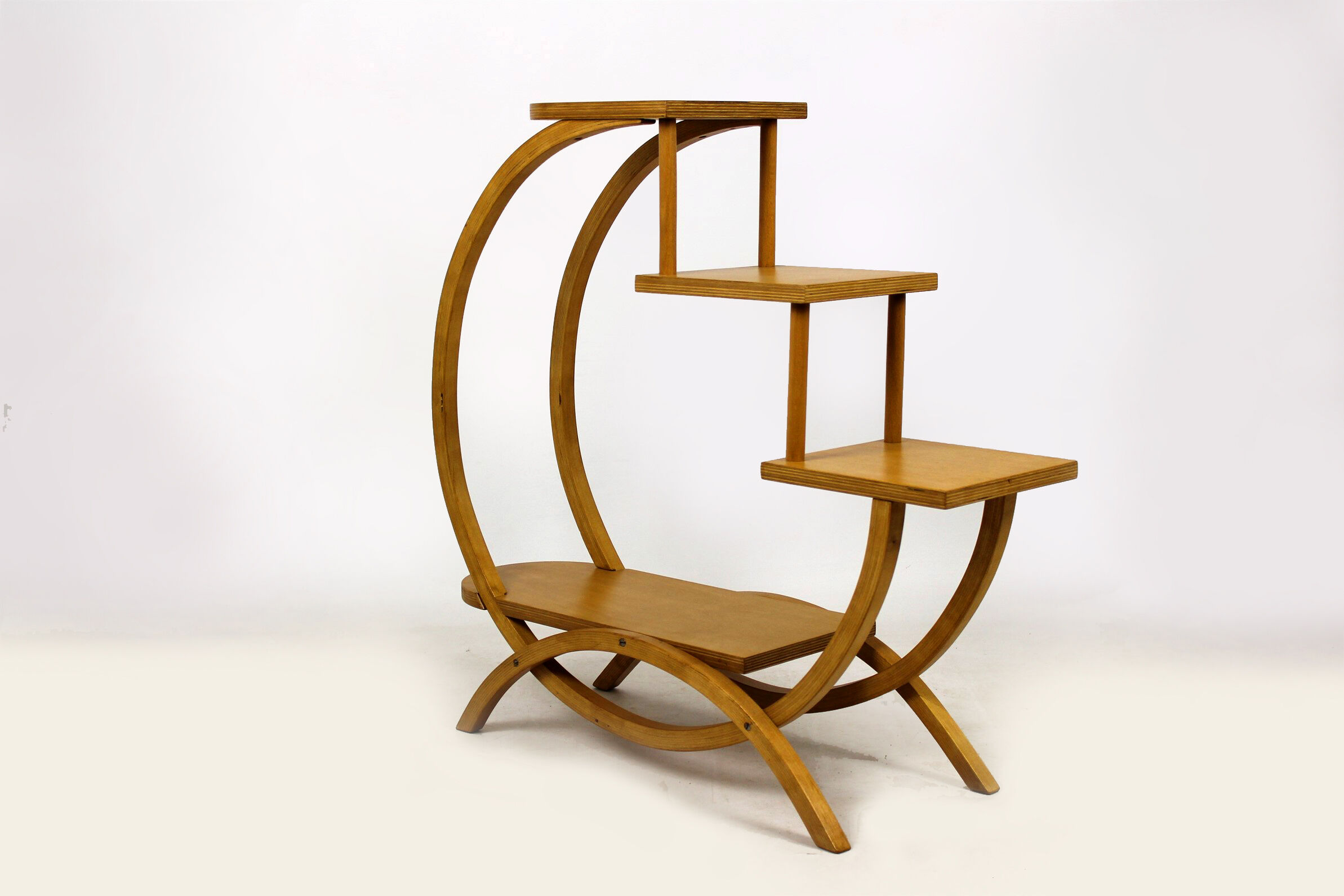 Bent Plywood Flower Stand or Etagere, 1960s