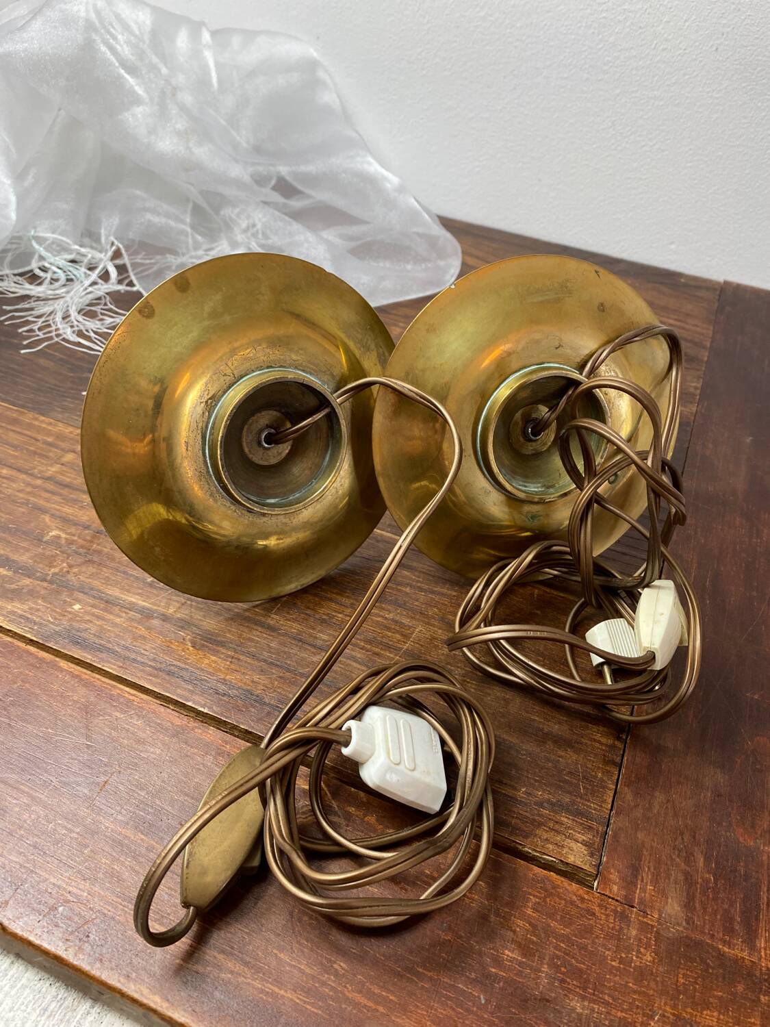 Brass candle lamp feet