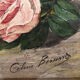 Watercolor "Bouquet of roses", framed and signed