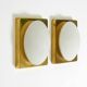 Two 1970s brass wall lamps by Rolf Krüger for Heinz Neuhaus Leuchten
