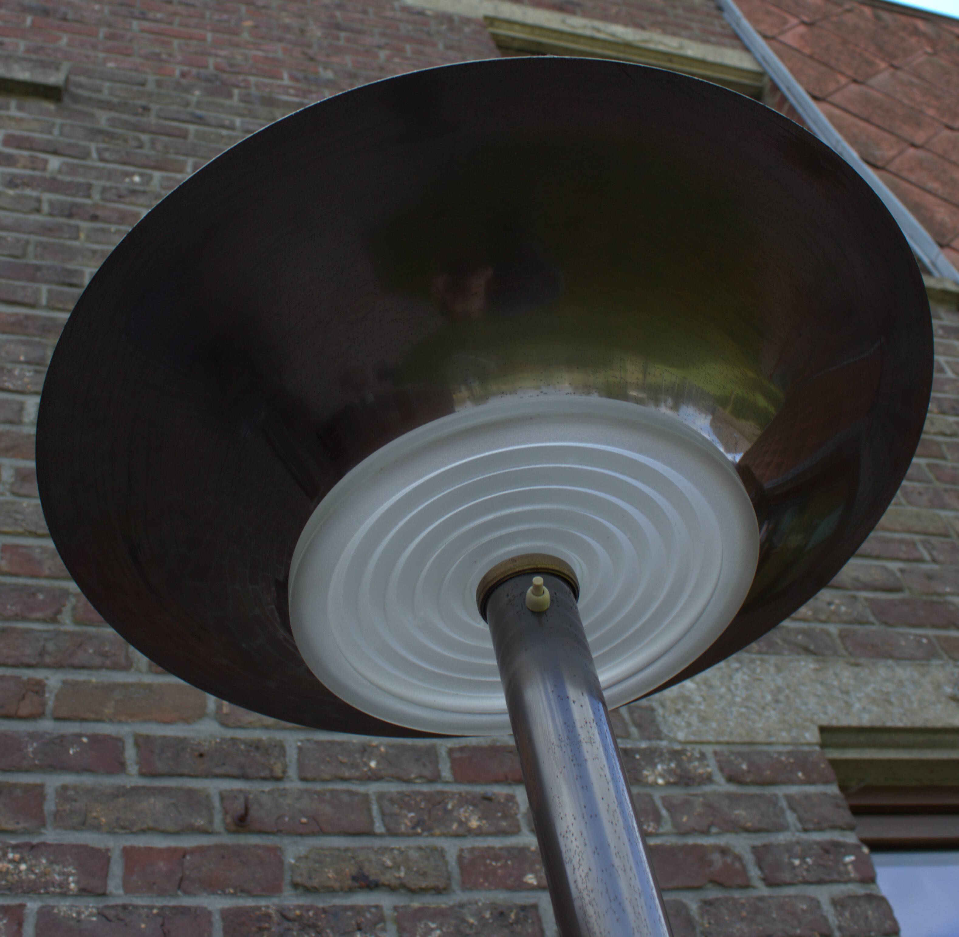 Old copper art deco floor lamp