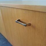 Small vintage blond wood sideboard