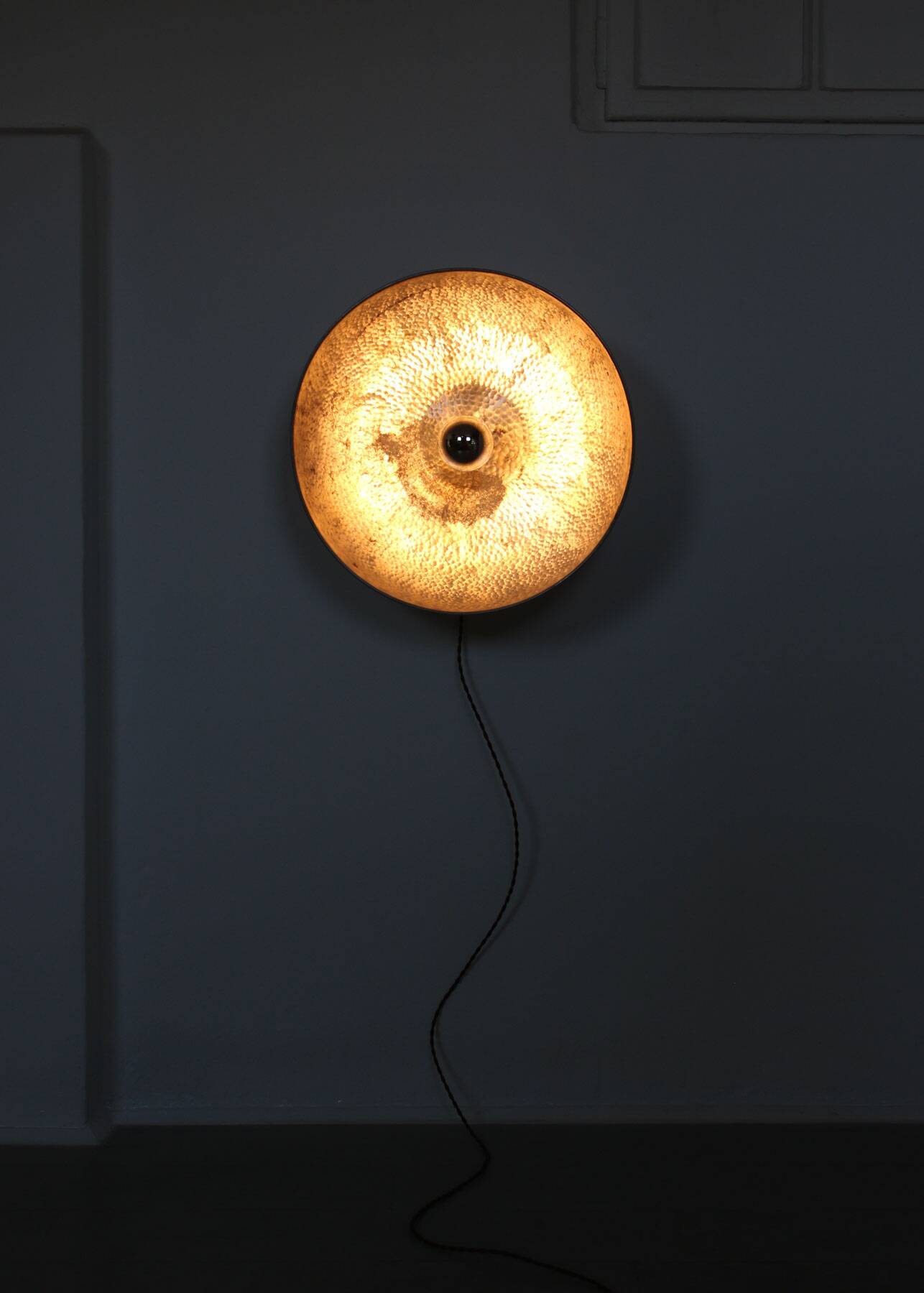 Large Vintage Aluminum Wall Lamp, 70s