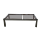 Coffee table smoked glass and aluminum, 1970