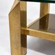 Belgochrom coffee table with 23K gold plating and faceted legs, 1970s.