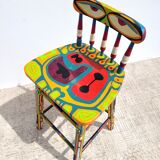 Painted wooden high chair