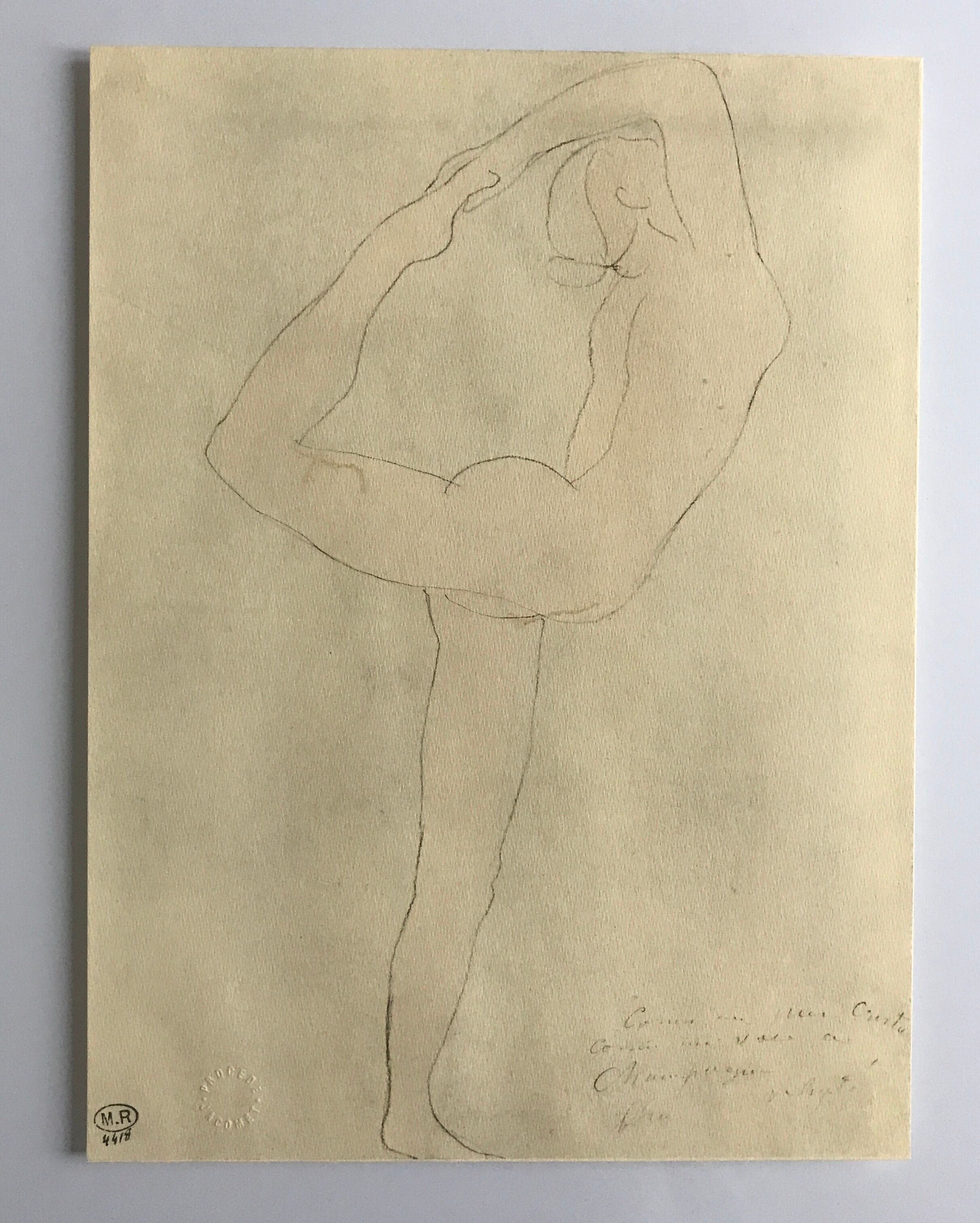 Framed printing process after a drawing by Auguste RODIN, Danseuse (1900)
