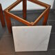 Pair of wooden and marble side tables