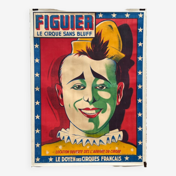 Affiche originale entoilée du cirqueFiguier