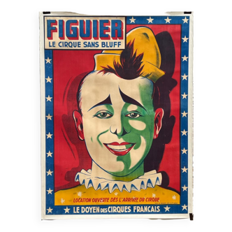 Original canvas poster of the circusFiguier