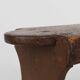 Tabouret bas rustique français en bois peint, vers 1900