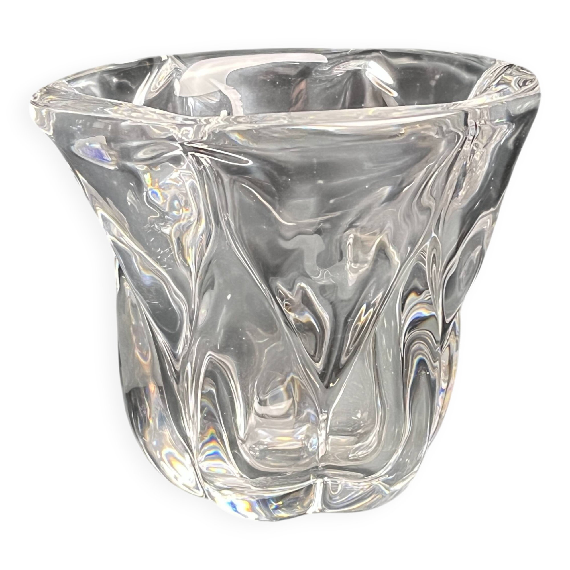 Vintage, small Val Saint Lambert crystal vase, 20th century
