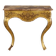 Antique gilded wooden console with marble top, Italy, 19th century.