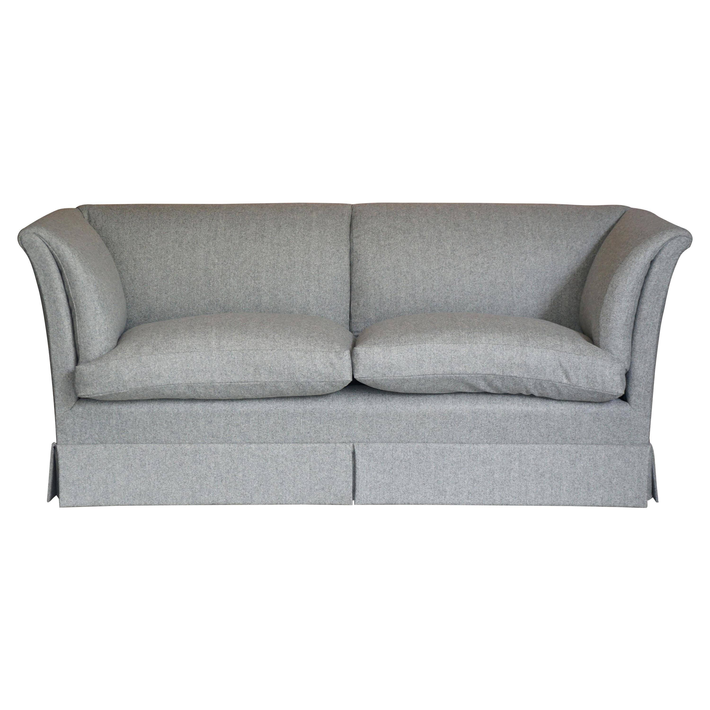 Howard & Son's restored sofa, 100% wool.