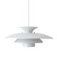 Vintage white Danish design hanging lamp