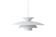 Lampe suspendue vintage blanche de design danois