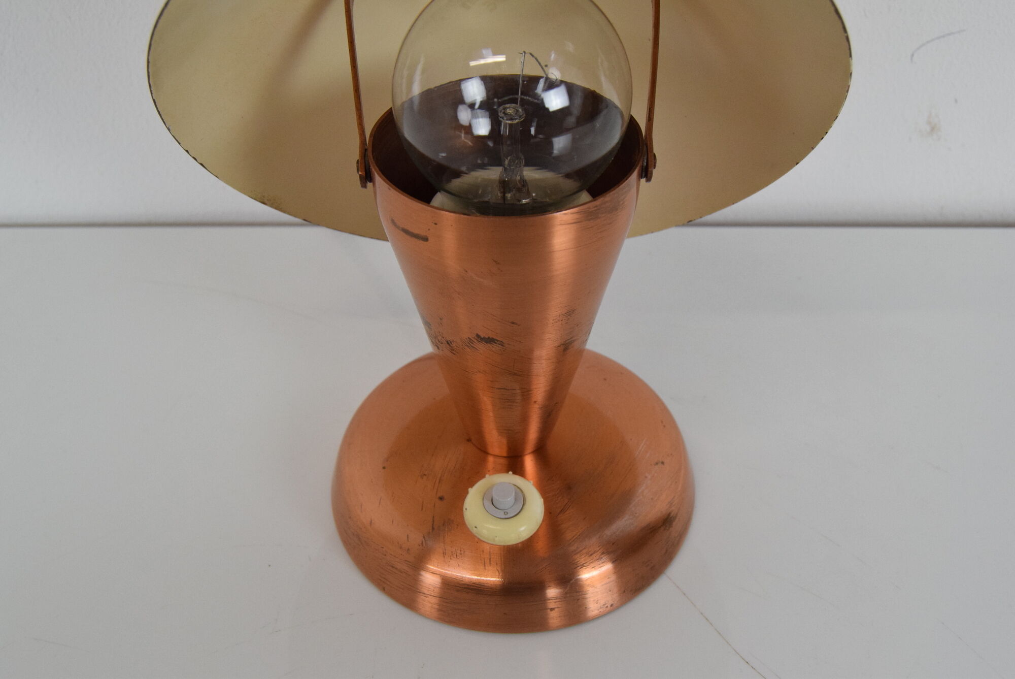 Art deco table lamp with flexible shade,1930's