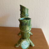 Art Nouveau earthenware vase with bamboo decoration circa 1900