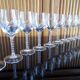 Set of 10 cut crystal liqueur glasses with twisted base and Arques crystal spikes