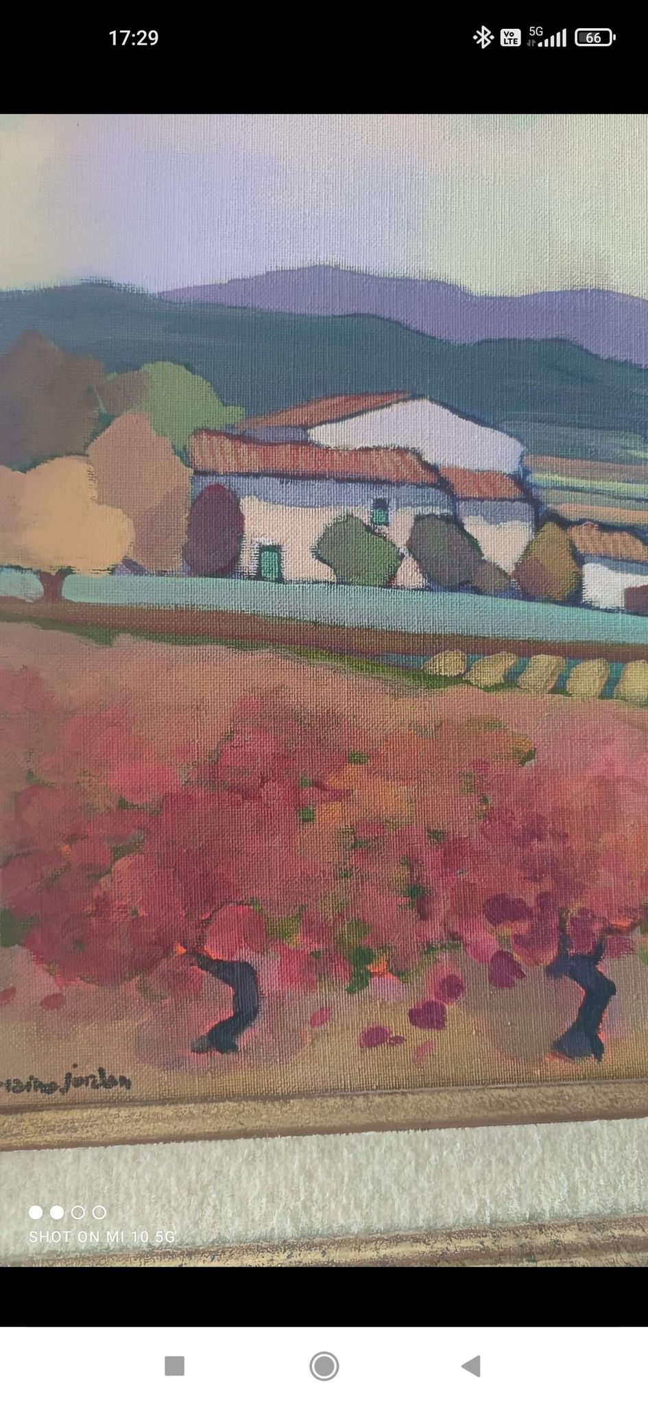 Tableau par Lorraine Jordan intitulé le mas à Lacoste