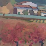 Tableau par Lorraine Jordan intitulé le mas à Lacoste