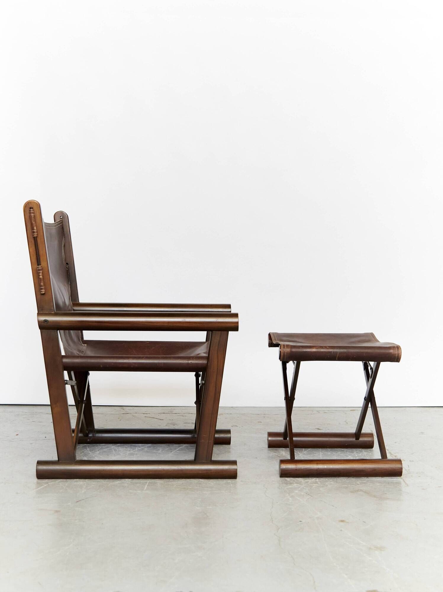 Carlo Hauner & Martin Eisler Chaise Pliante & Ottomane PL22 pour OCA