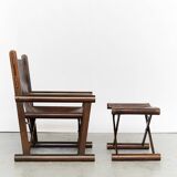 Carlo Hauner & Martin Eisler Folding Chair & Ottomane PL22 for OCA