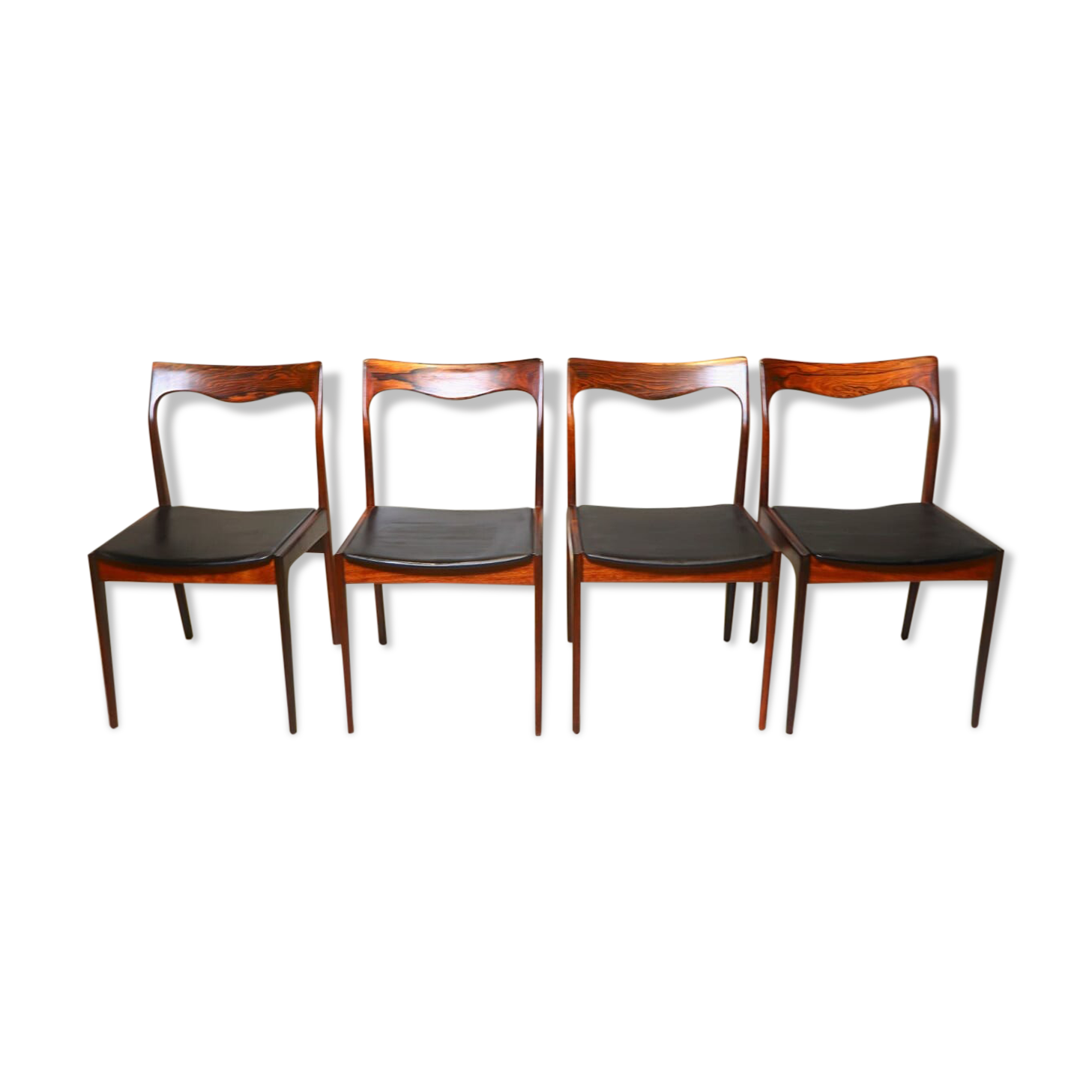 Set of 4 AWA rosewood dining chairs