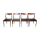 Lot de 4 chaises en bois de rose AWA