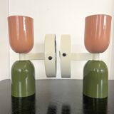 Pair of double lighting wall lights