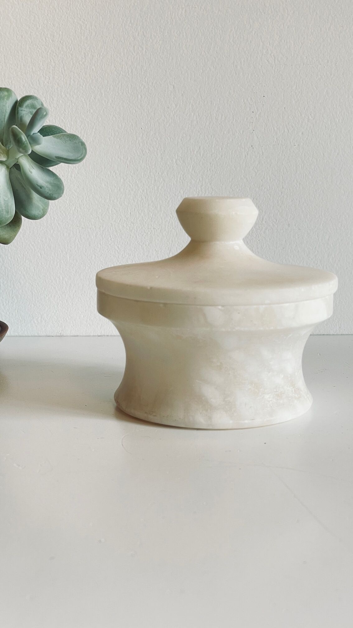 Vintage alabaster stone box