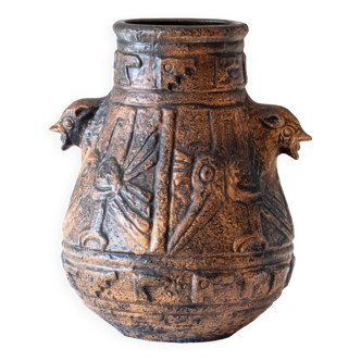 Huge XXL Aztec vase from Jasba 1960