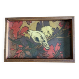 Small pyrographed tray