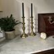 Pair of solid brass candlesticks