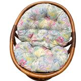Fauteuil pivotant en rotin