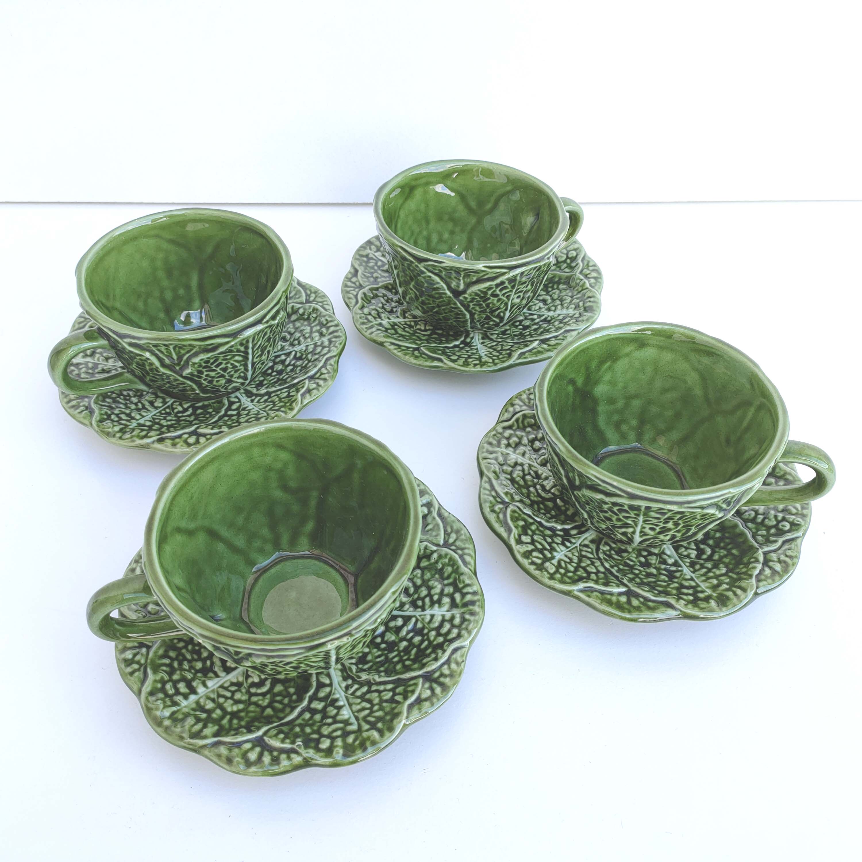 Coffee service ceramic cabbage leaf
