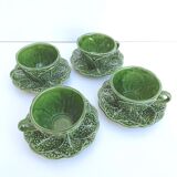 Coffee service ceramic cabbage leaf