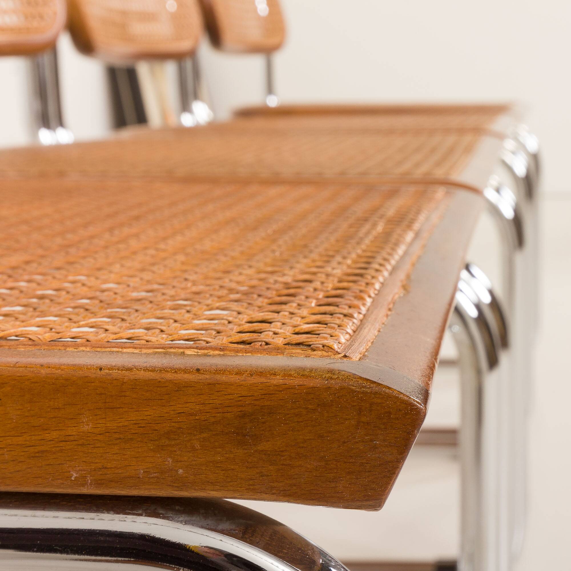 Vintage Italian Cesca chairs 1970s