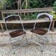Paire de chaises pliantes transparentes