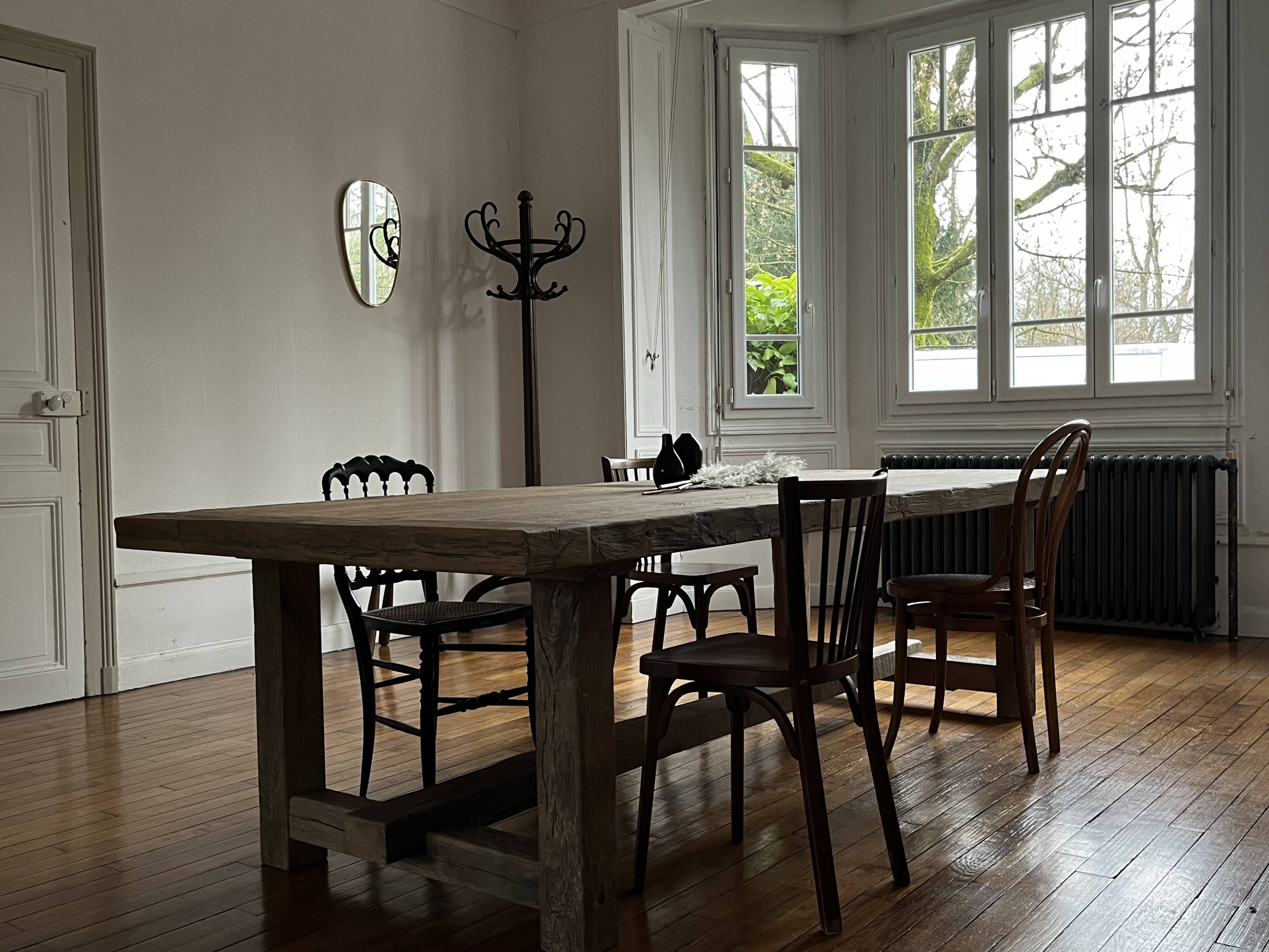 Kingstone farmhouse table in solid oak - 350 cm long