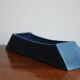 Large vintage ceramic bowl j. legros - modernist design blue spotted