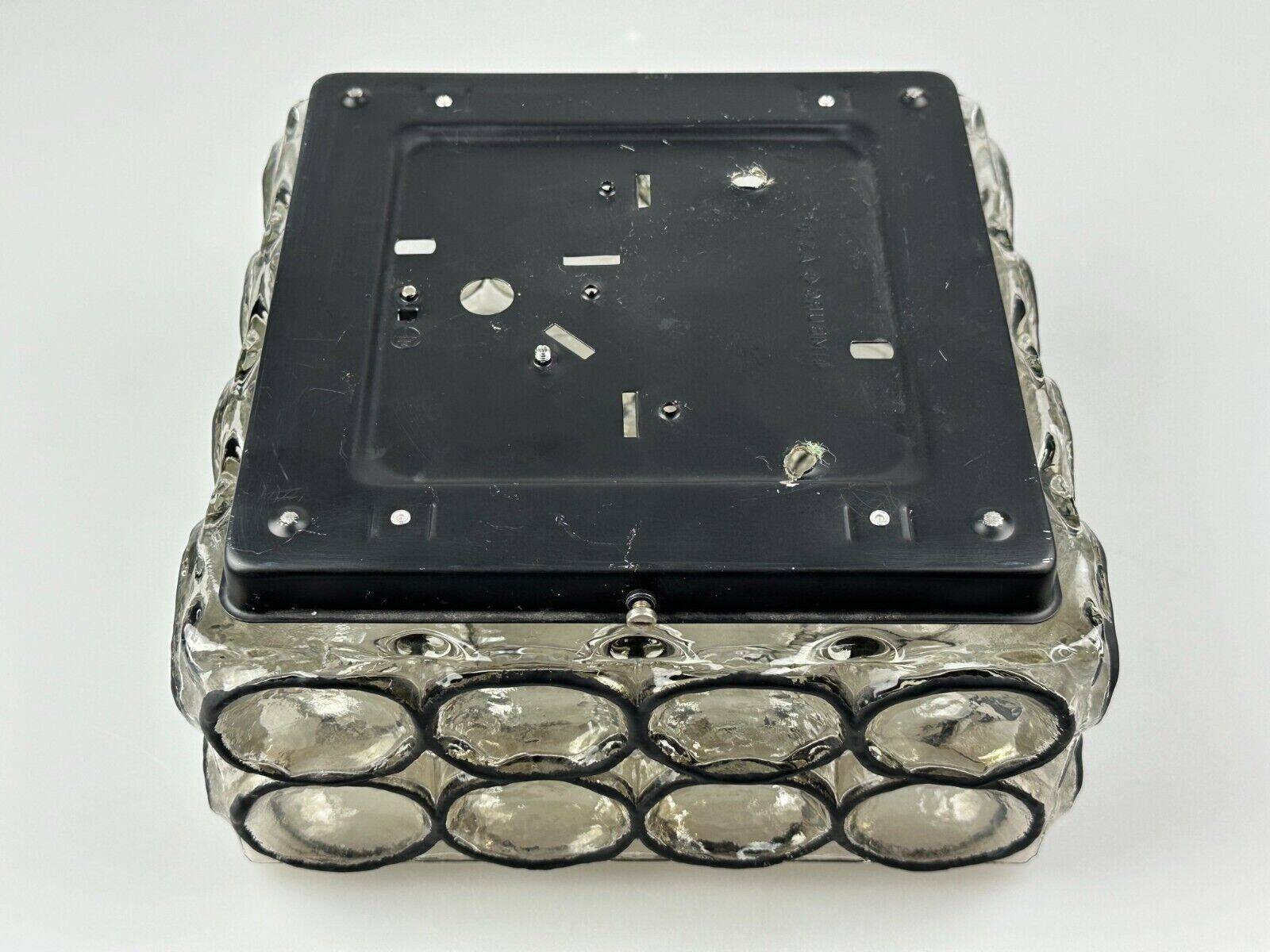 60s 70s ceiling lamp Glashütte Limburg Germany Plafoniere glass & metal