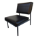 Modernist armchair in black faux leather and metal – 1960s