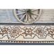 Vintage Turkish Oushak handmade wool cotton white runner rug  91x340