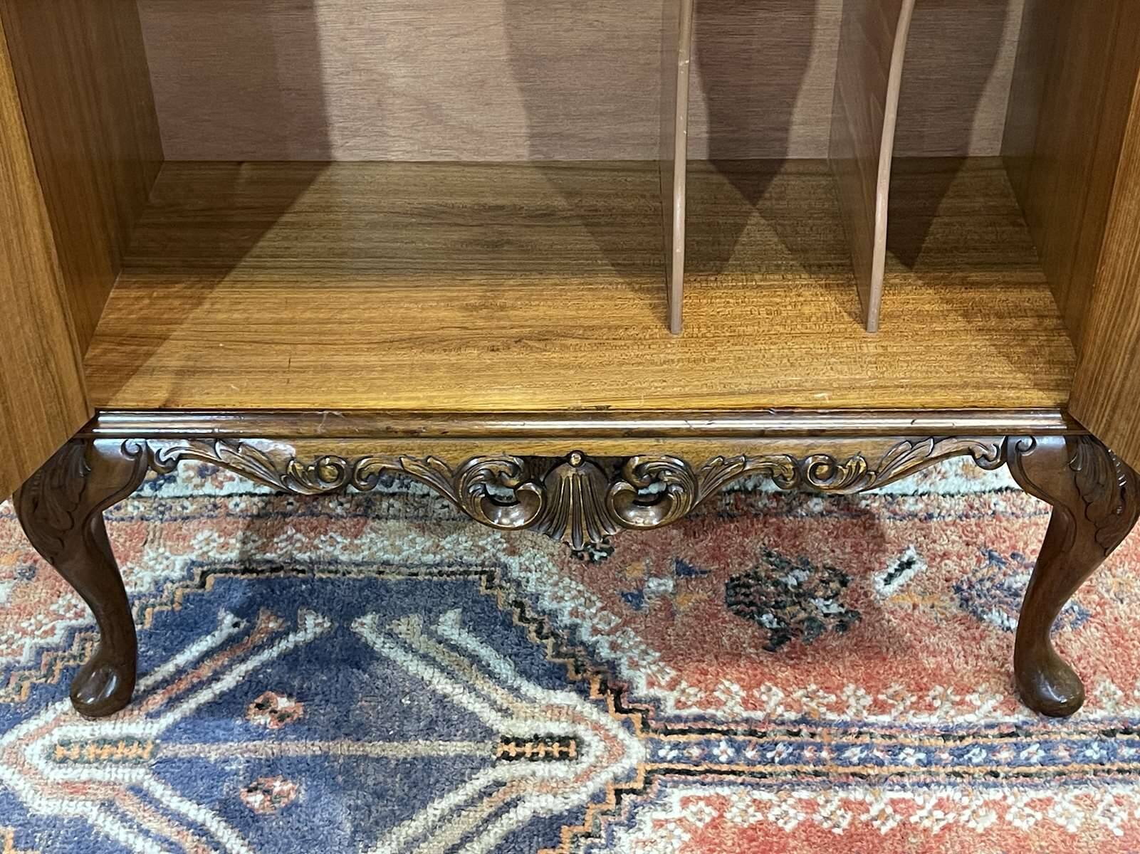 1950s Chippendale Mahogany Sideboard with Glass Top
