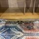 Buffet chippendale en acajou des années 1950 avec dessus verre