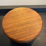 Vintage pot in blown glass and teak