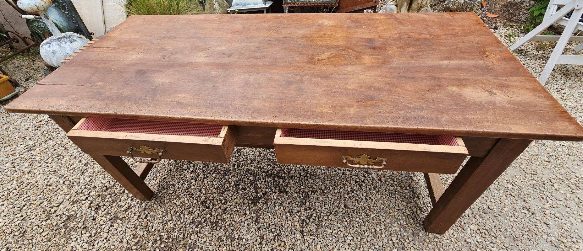 Farm table with 2 drawers 170 cm